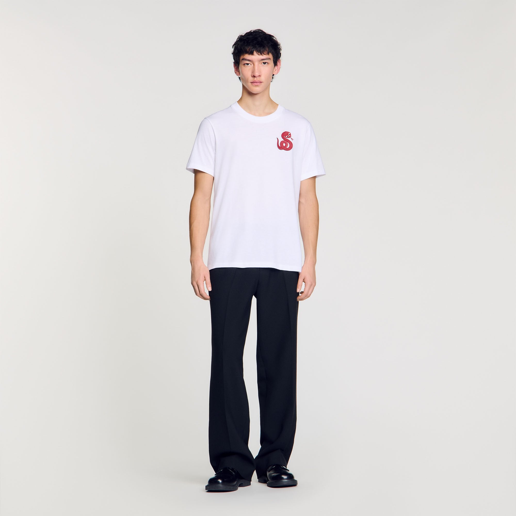 Sandro Men T-shirt with snake detail