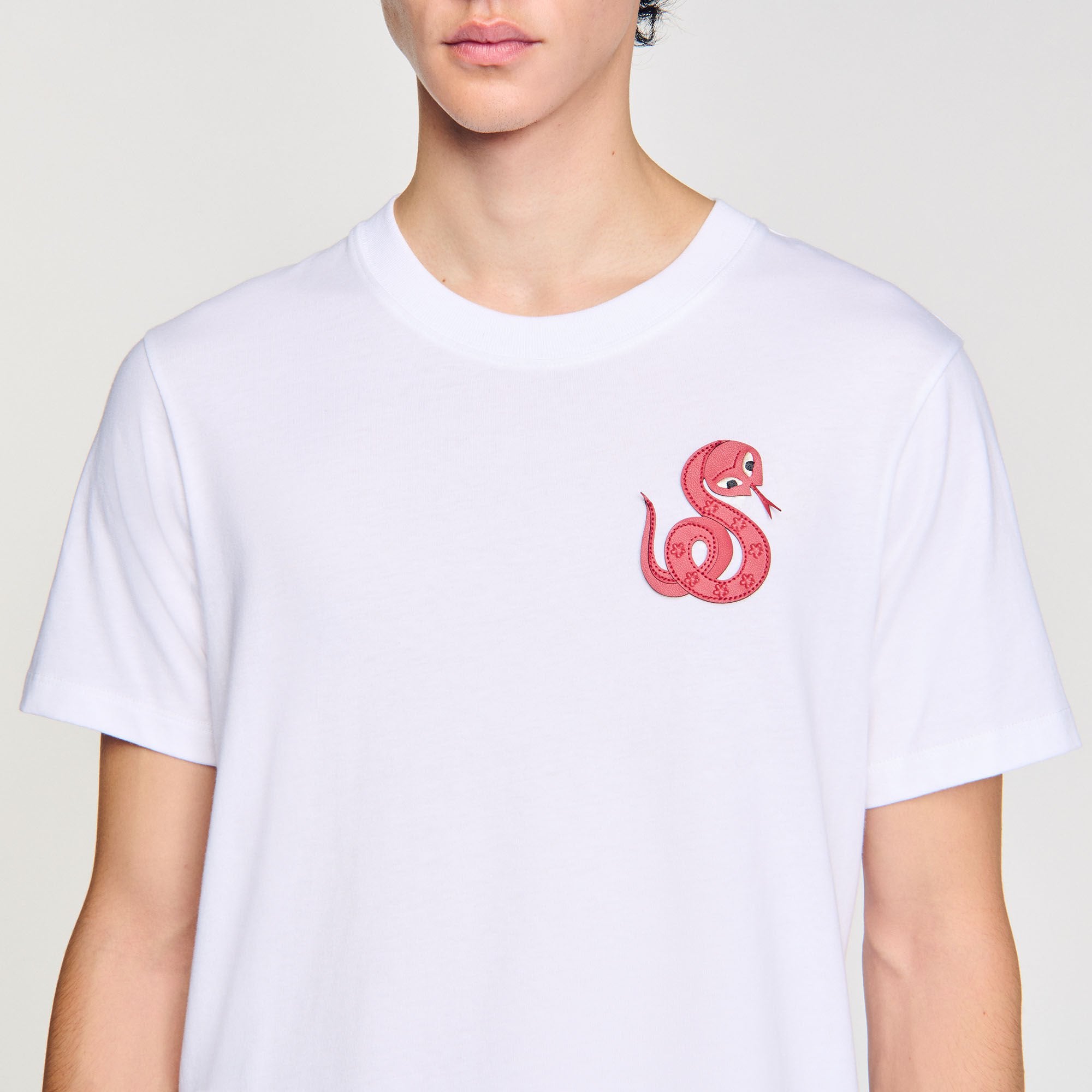 Sandro Men T-shirt with snake detail
