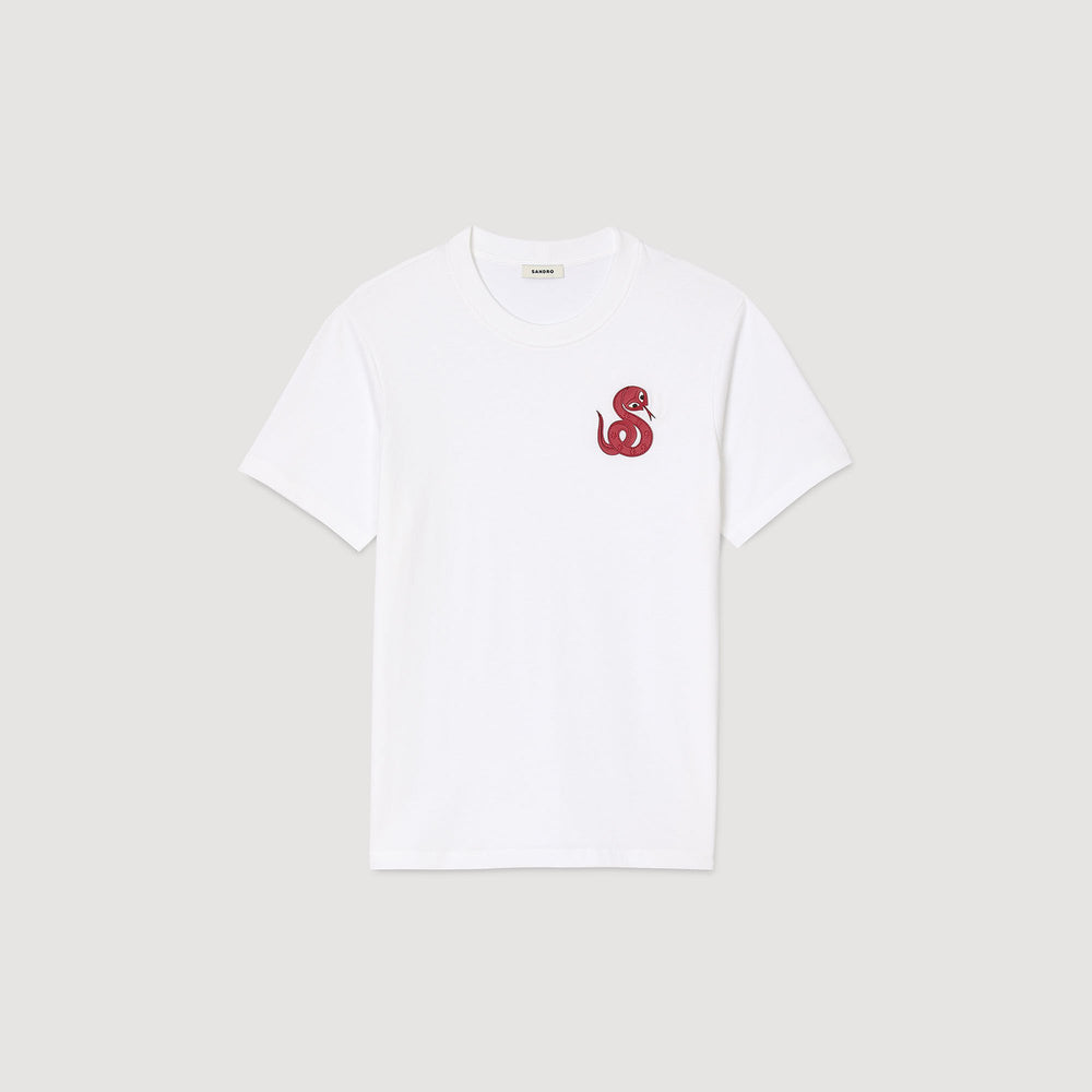 Sandro Men T-shirt with snake detail