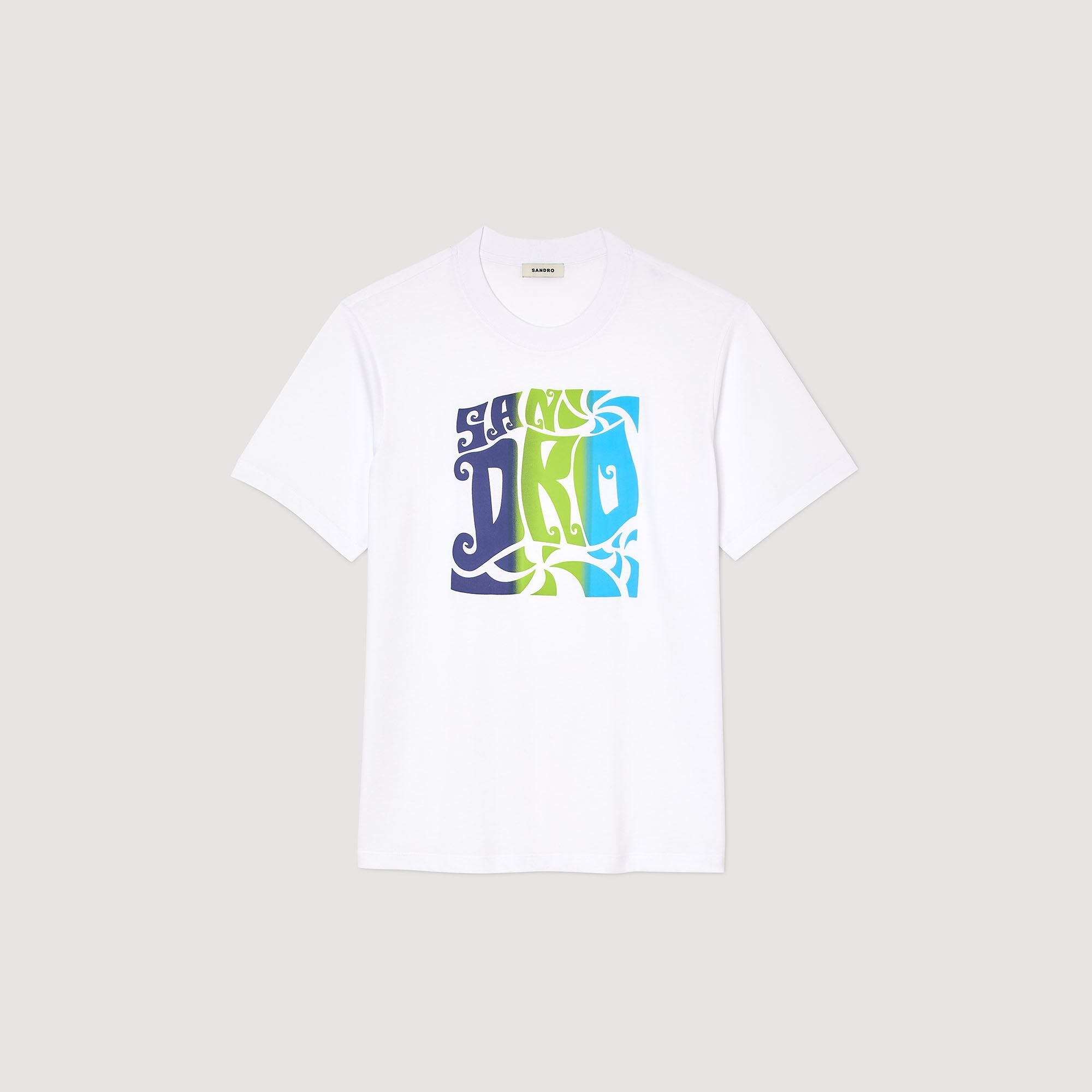 Sandro Men Wave print cotton T-shirt
