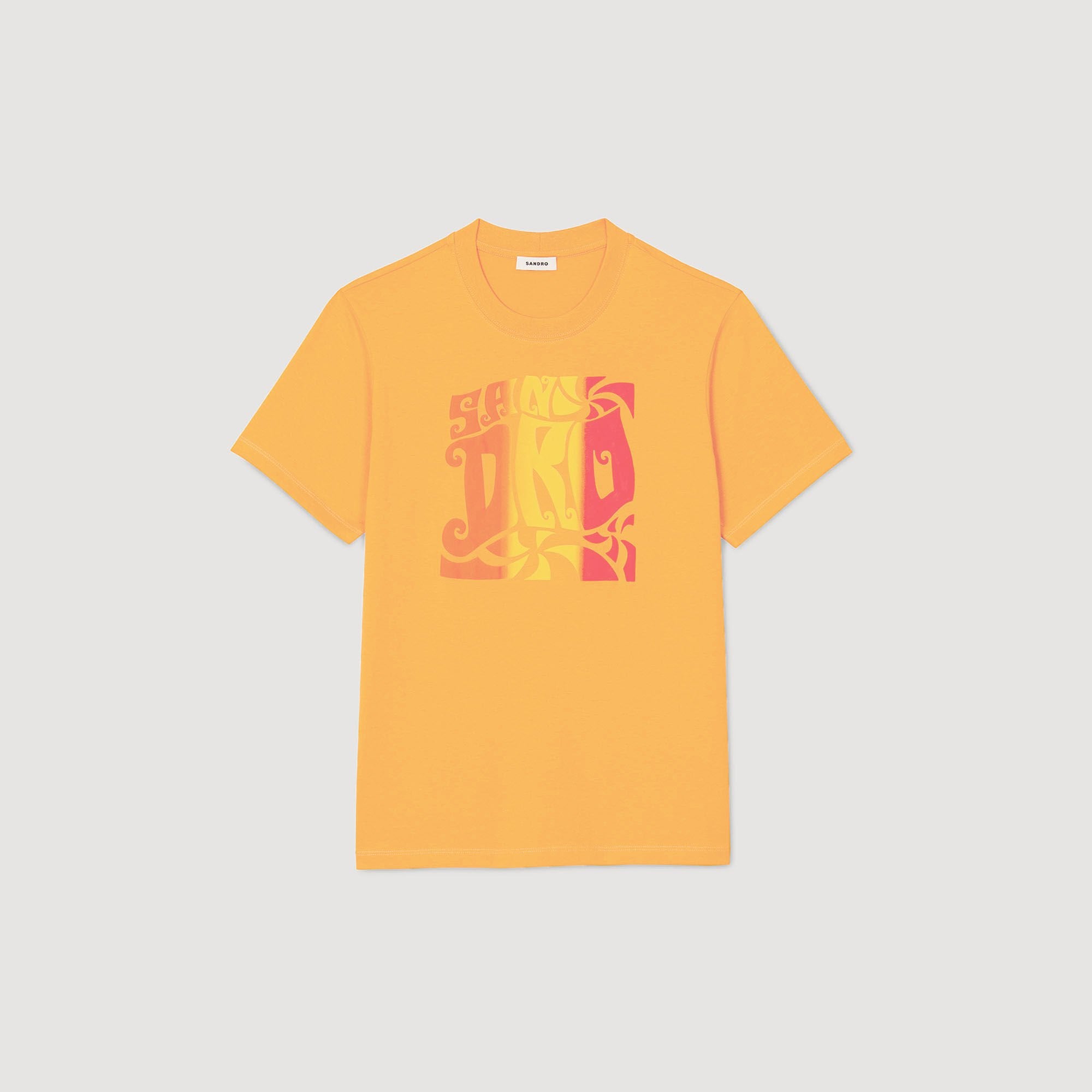 Sandro Men Wave print cotton T-shirt