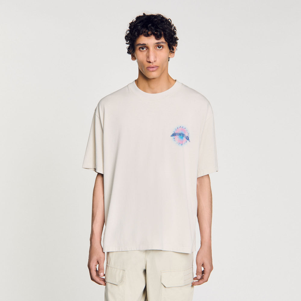 Sandro Men Sun motif T-shirt