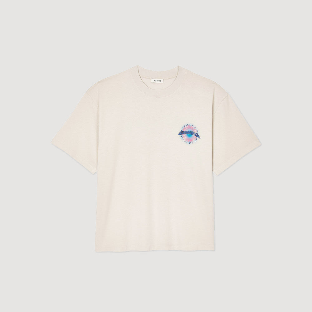 Sandro Men Sun motif T-shirt