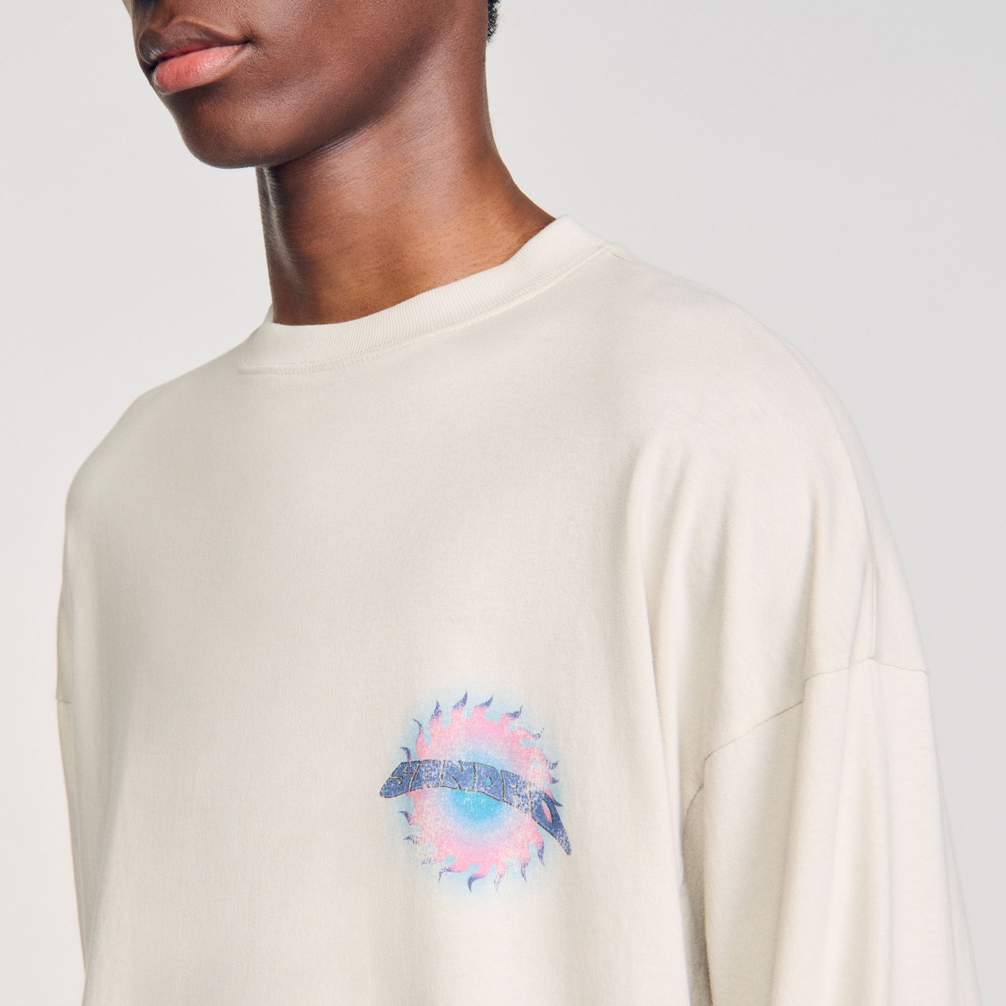 Sandro Men Sun motif T-shirt