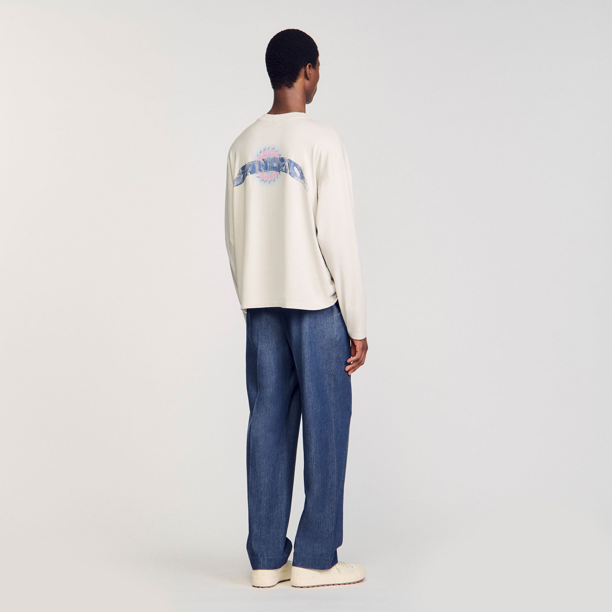 Sandro Men Sun motif T-shirt