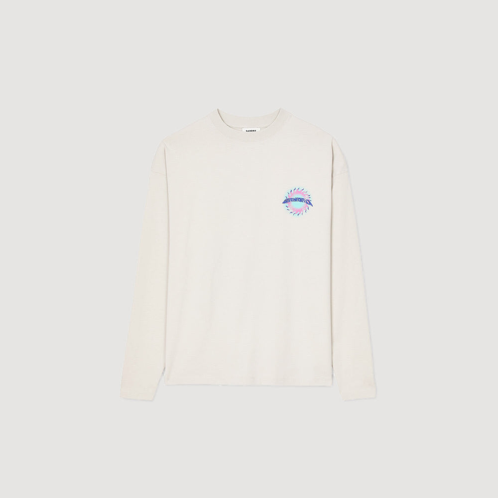 Sandro Men Sun motif T-shirt