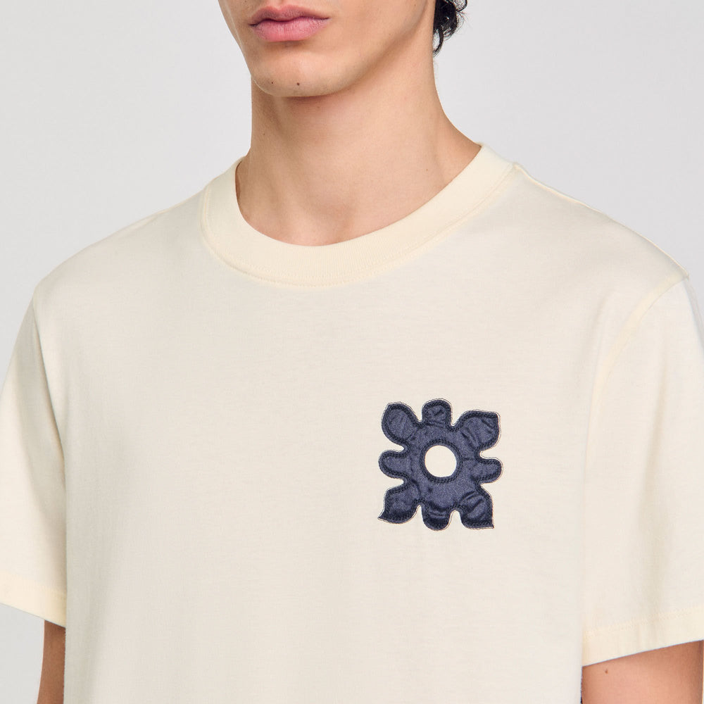 Sandro Men T-shirt with flower detail