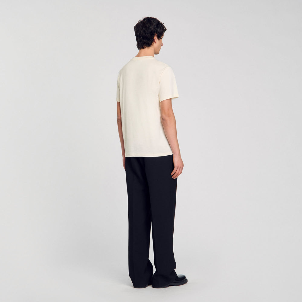 Sandro Men T-shirt with flower detail