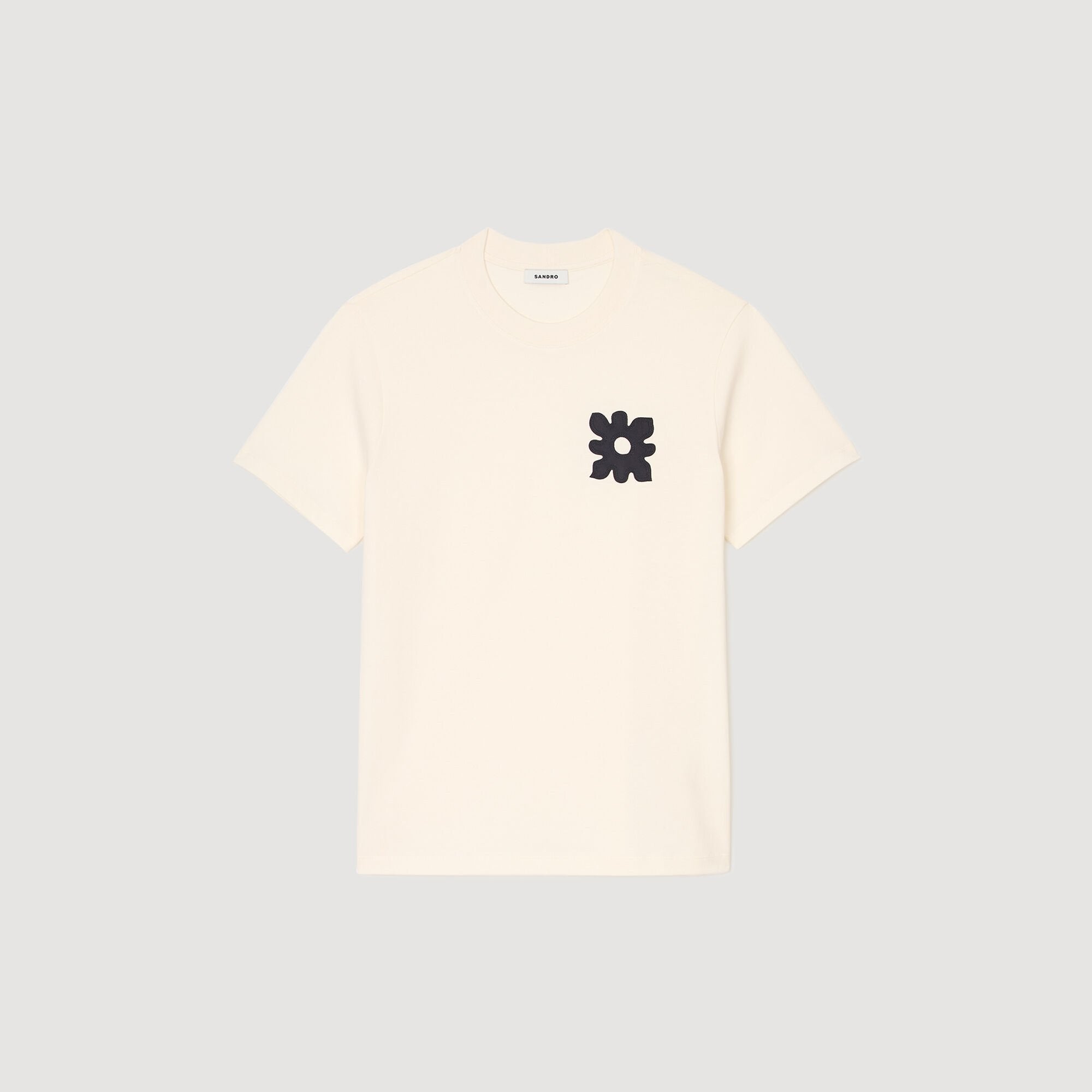 Sandro Men T-shirt with flower detail