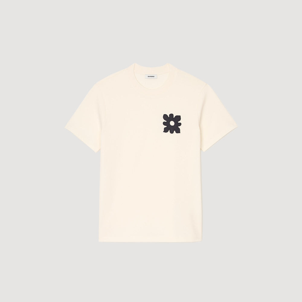 Sandro Men T-shirt with flower detail