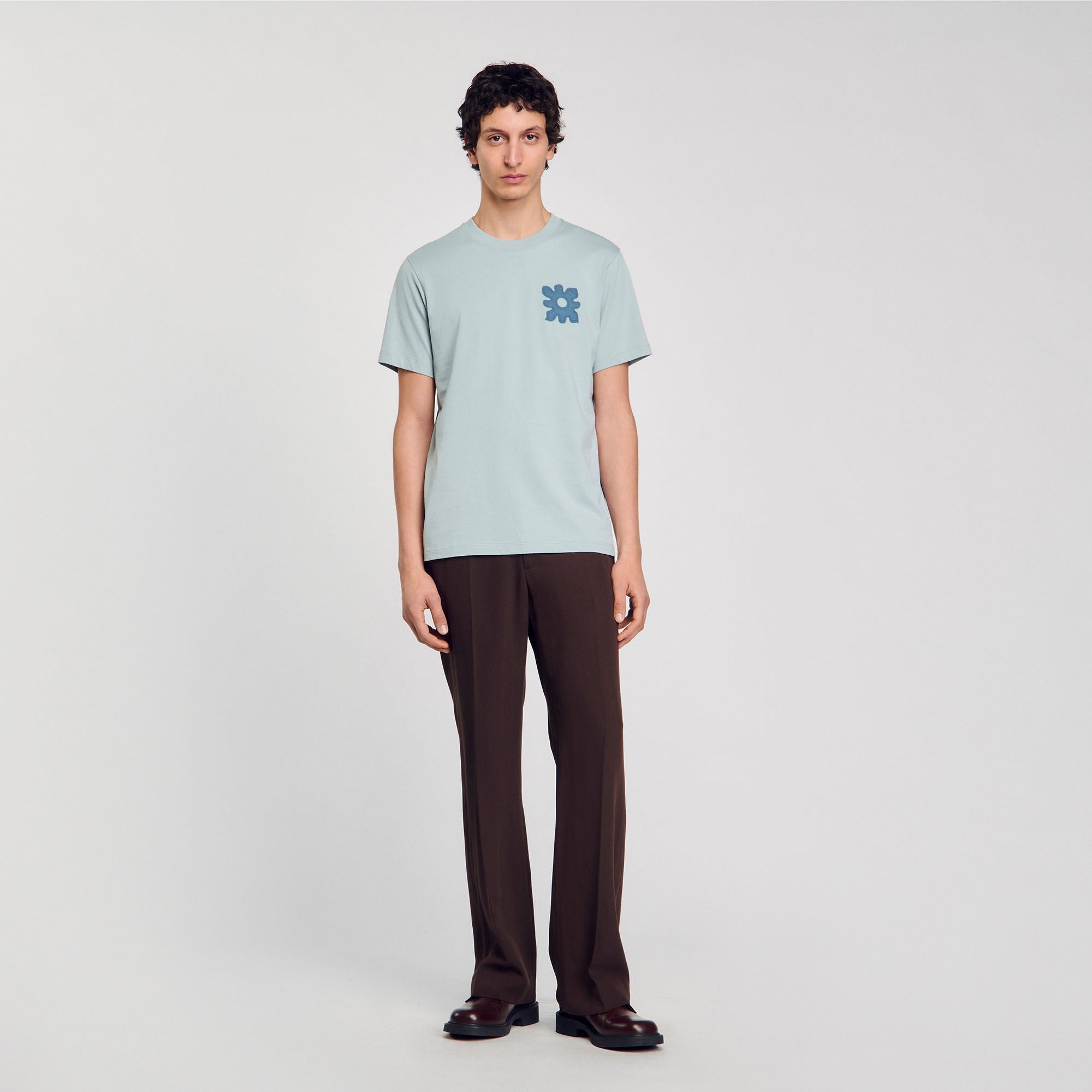 Sandro Men T-shirt with flower detail