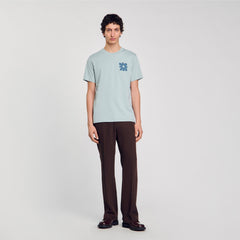 Sandro Men T-shirt with flower detail