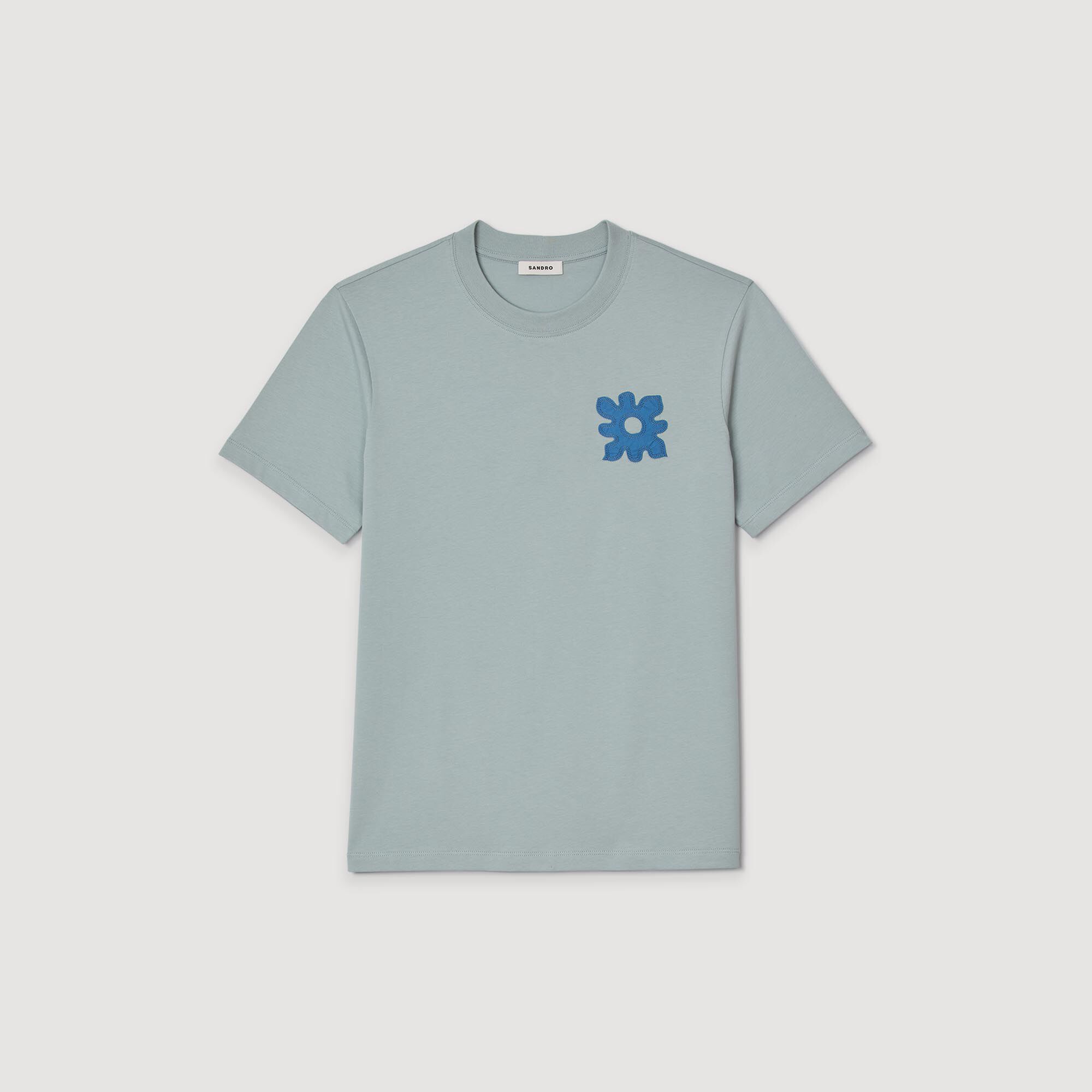 Sandro Men T-shirt with flower detail
