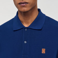 Sandro Men Polo shirt with leather logo