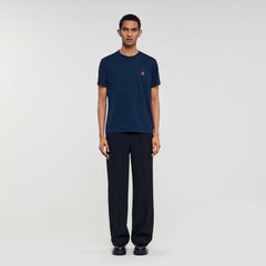 Sandro Men Leather logo T-shirt