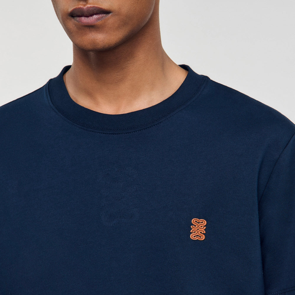 Sandro Men Leather logo T-shirt