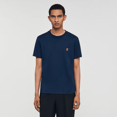 Sandro Men Leather logo T-shirt