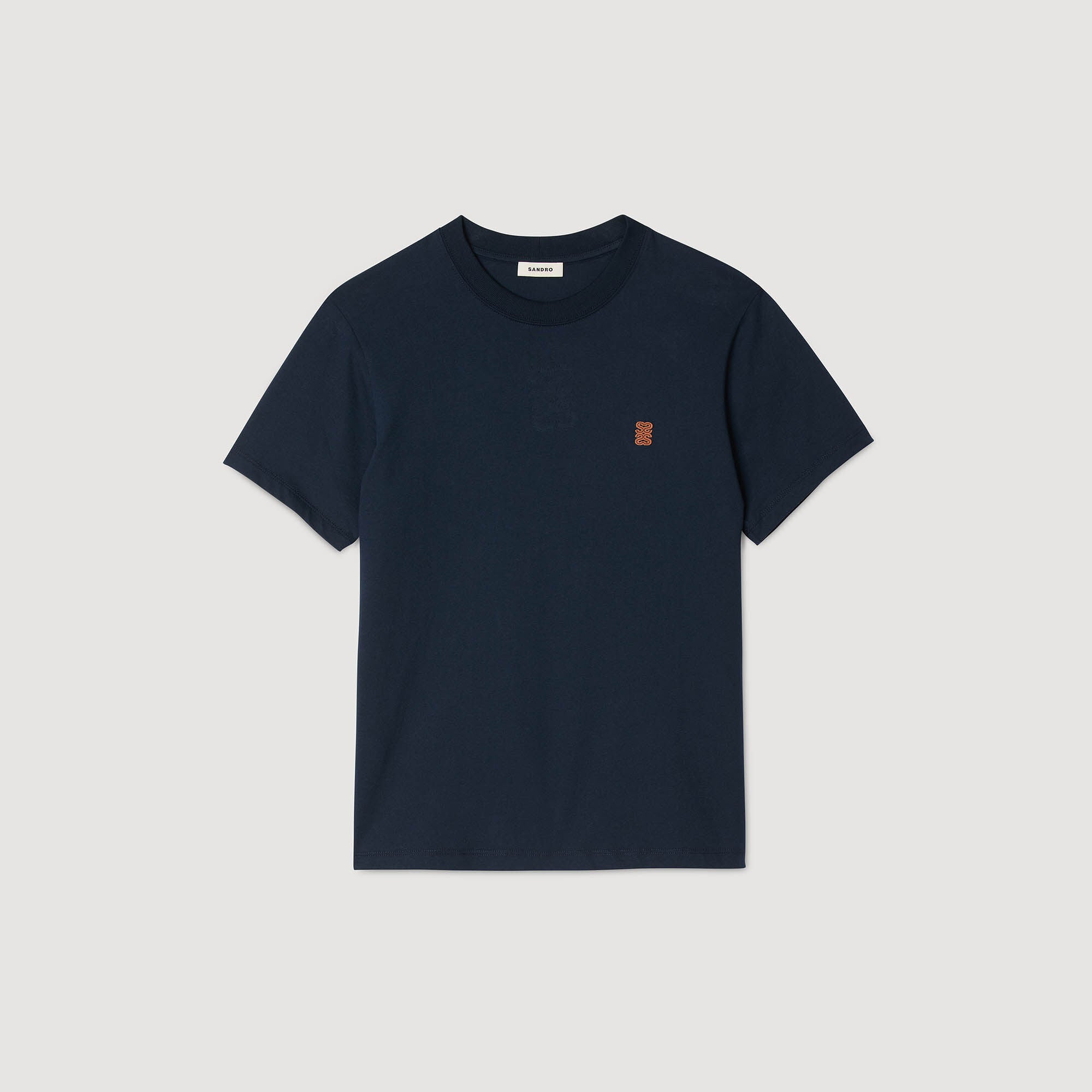 Sandro Men Leather logo T-shirt