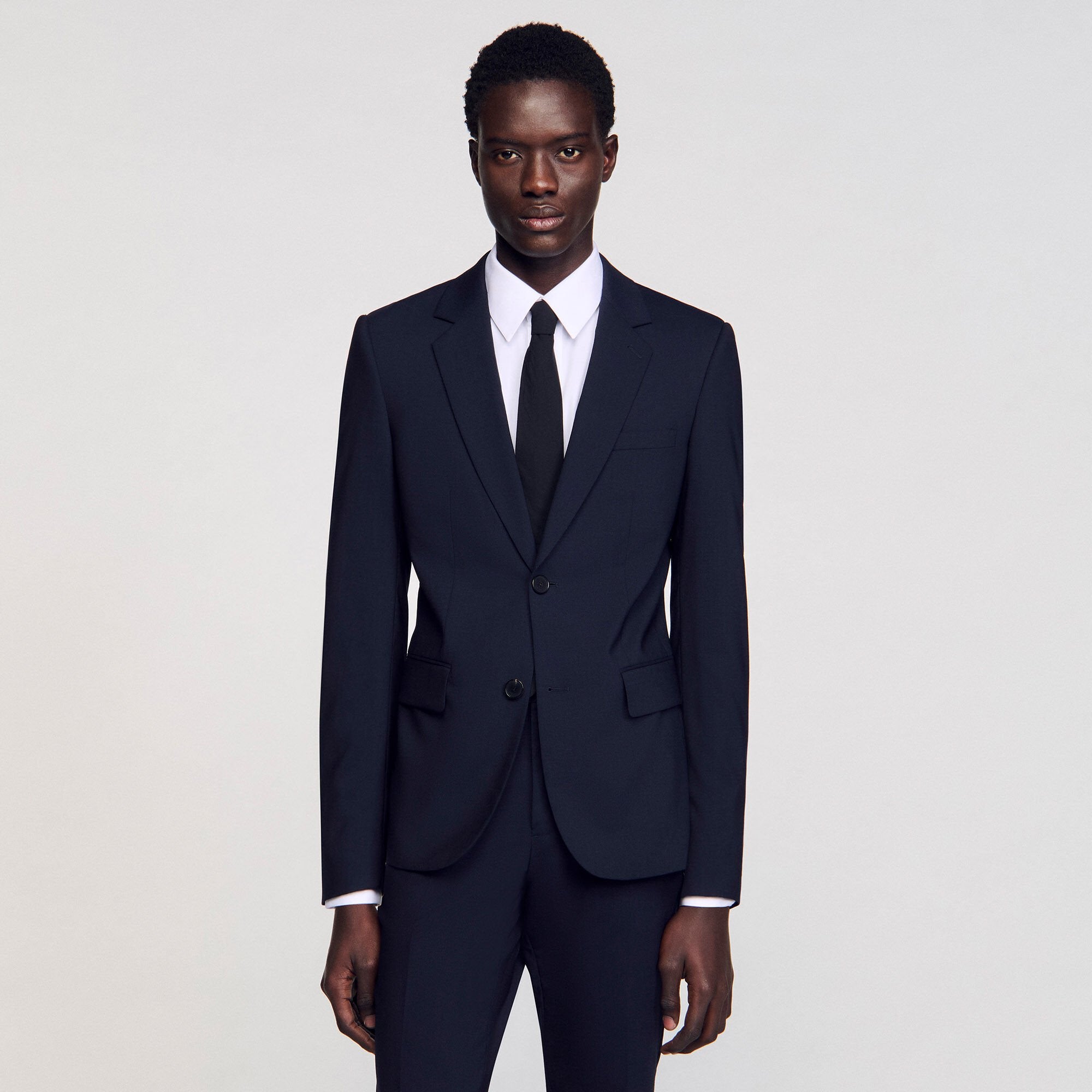 Sandro Men Classic wool suit jacket