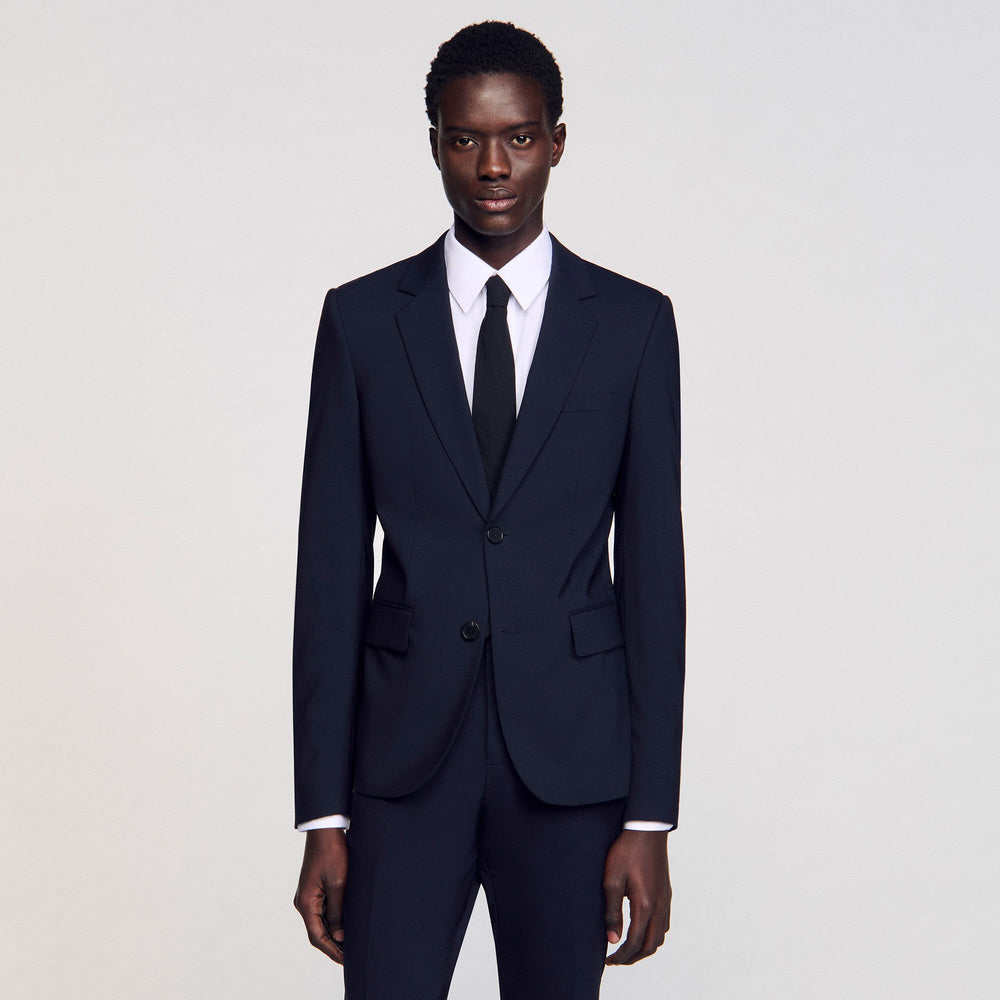 Sandro Men Classic wool suit jacket